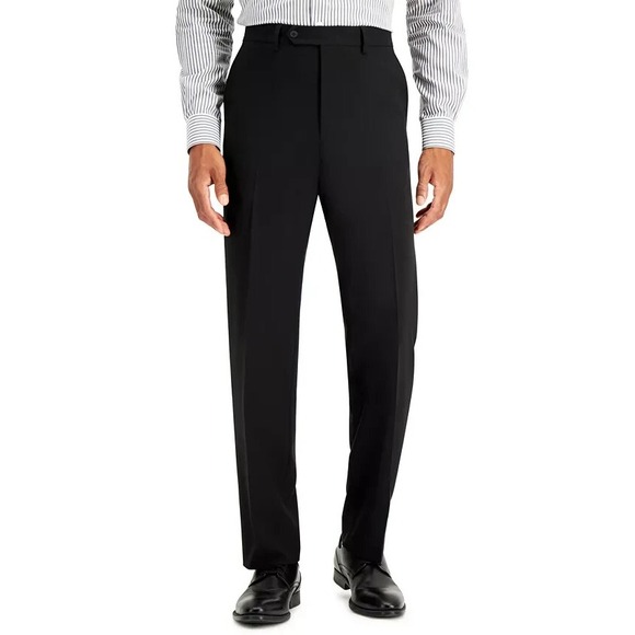Nautica Men's Suit Dress Pants 54R/49Wx31L Solid‎ Black E071109 - Picture 4 of 7